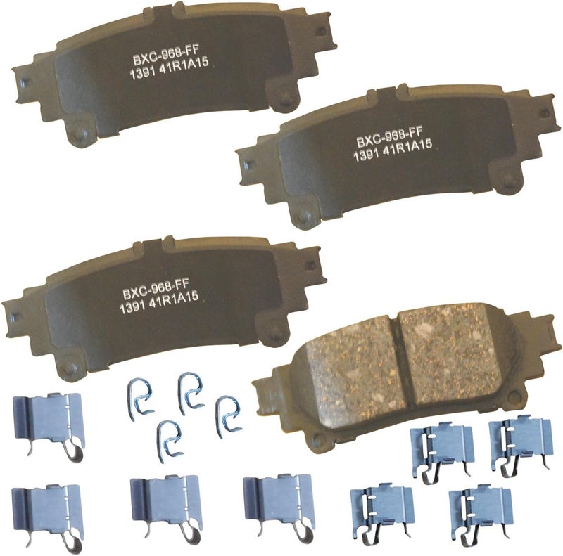 Bendix Premium SBC1391 Ceramic Rear Brake Pads for Select Models Lexus GS200t,GS300,GS350,GS450h,IS200t,IS250,IS300,IS350,RC200t,RC300,RC350,RX350,RX450h,Benz B250,Toyota,Mirai,Prius V,Sienna - Image 1